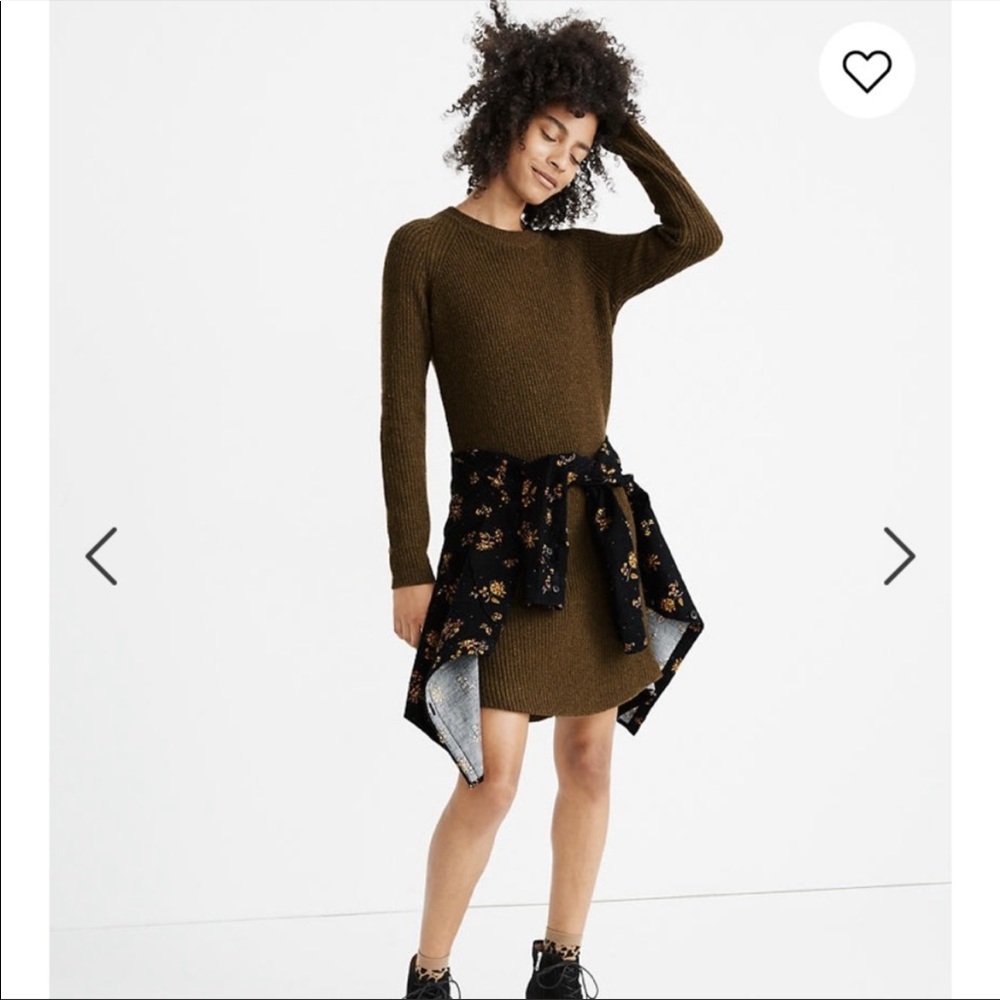 Madewell Curved Hem Sweater Dress